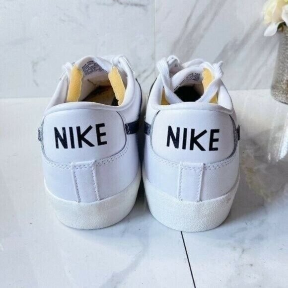 NEW Nike Blazer Low '77 Mens Low Top Sneaker Vintage White Black Leather US 11 - Picture 7 of 9